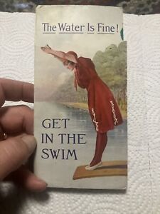 Rare 1913 Coca Cola Tri-Fold Get In The Swim Atlanta Georgia
