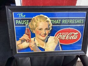 1936 Coca-Cola Cardboard Sign