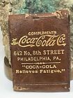 Antique Coca-Cola Leather Needle Case Adverting Compliments “Relieves Fatigue”