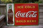 1931 Coca Cola Original Embossed Tin Sign
