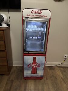 Coca Cola Mini Fridge With Stand NEW! Red Beverage Cooler