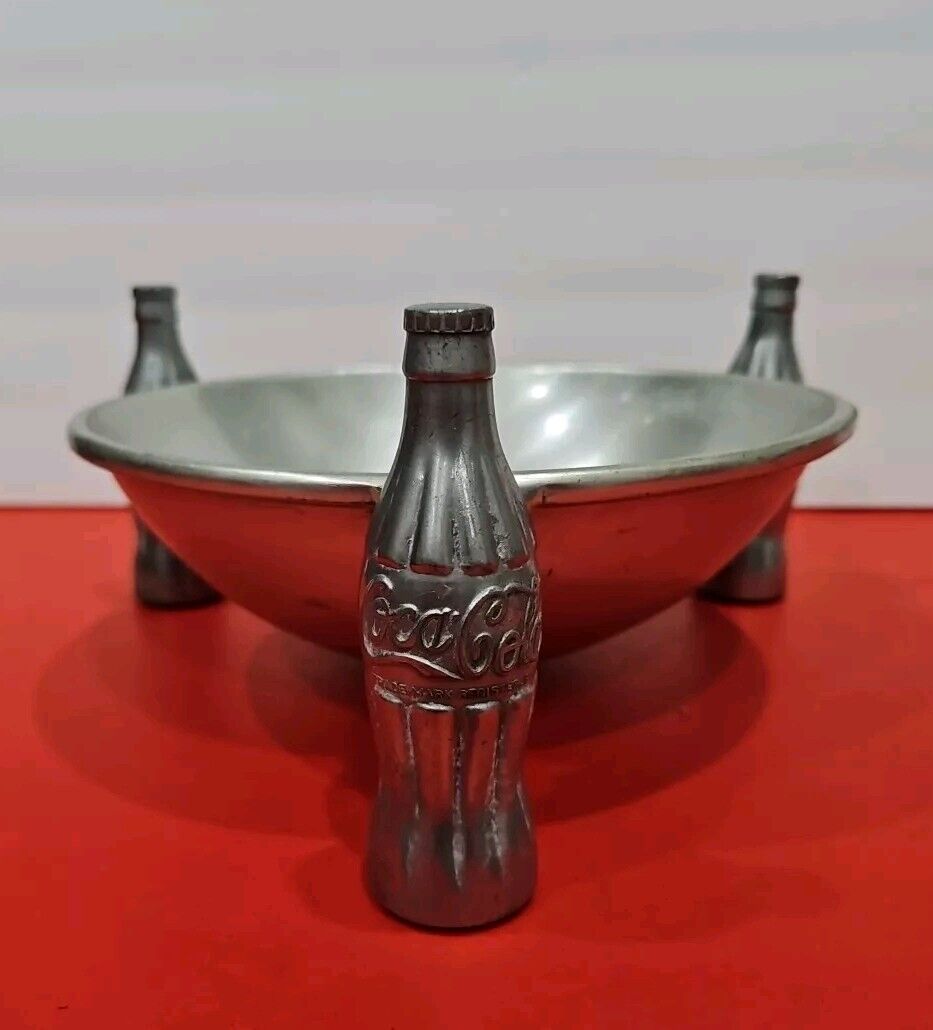 Coca  Cola 1935 Aluminum Pretzel Dish - Excellent Condition