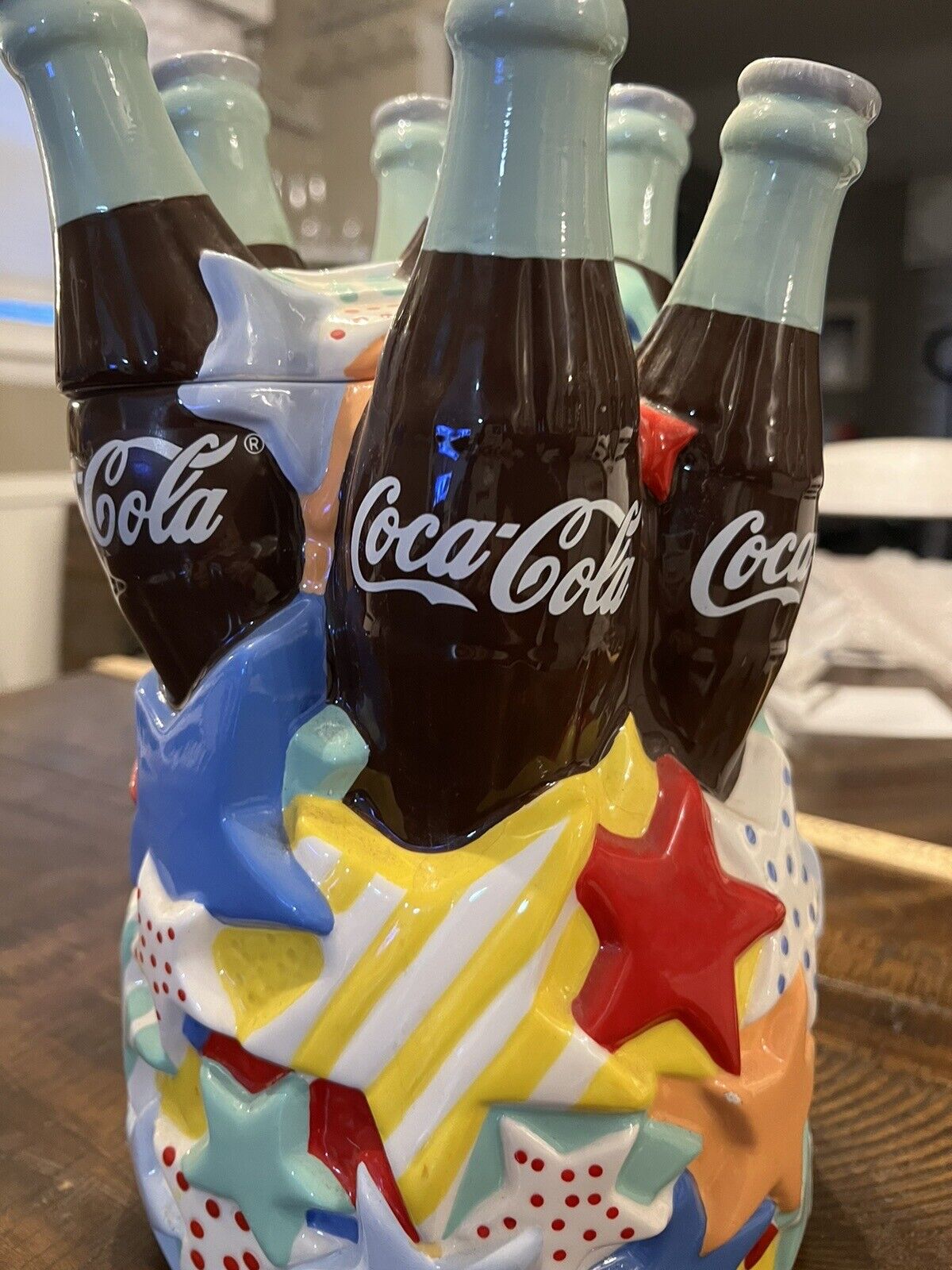 Very Rare Vintage 2000 Coca Cola Party Coke Cookie Jar by Gibson