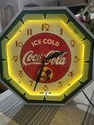 vintage coca cola neon clock