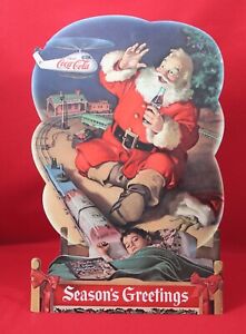 ORIGINAL 1962 COCA-COLA STAND-UP COUNTER DISPLAY WITH LIONEL TRAINS - PERFECT
