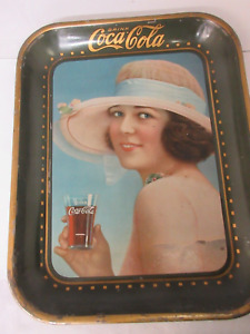 AUTHENTIC COKE COCA COLA 1921 ADVERTISING SERVING TIN TRAY   672-S