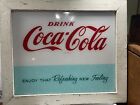 Vintage Coca Cola Drink Machine Panel In Rustic Frame