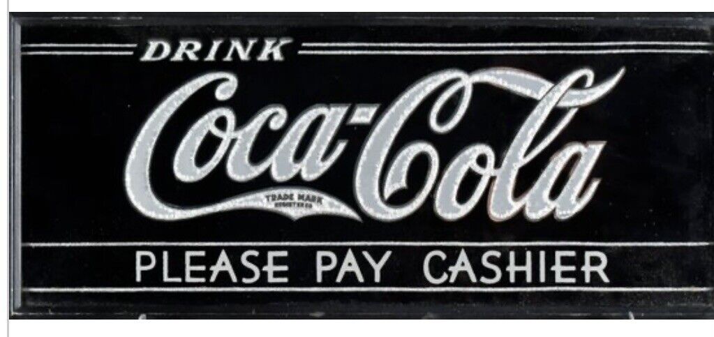 Coca-Cola sign-Brunhoff 1930’s Glass Original