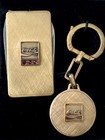 Vintage 1980s Coca-Cola Keychain and Knife set 10k yellow gold ruby  10k Emblem