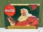 Vtg 1940 Coca Cola Santa Claus Advertising Stand-Up Litho Cardboard Sign 48"x32"