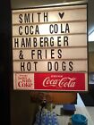 VINTAGE 1964 DRINK COCA COLA  LIGHT UP MENU BOARD