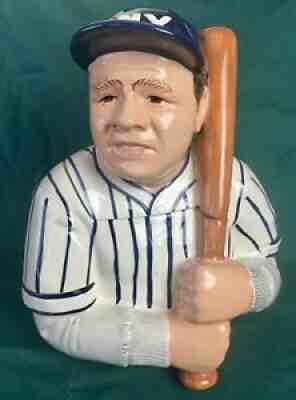 Babe Ruth NY Yankees Cookie Jar 1997 Clay Art San Francisco