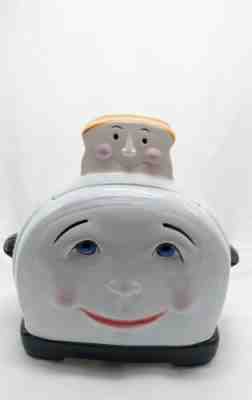 Vintage 90s Clay Art Toaster and Toast Cookie Jar San Francisco