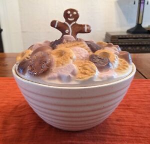 RaRe VinTagE GILNER GINGERBREAD MAN COOKIE JAR 9" Christmas