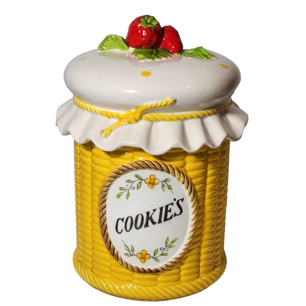 VTG Fred Roberts Cookie Jar Misprint Apostrophe "Cookie's" Hand Painted Japan