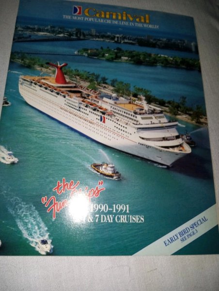 Carnival Cruise Line 1990/1991 Fleet Brochure Mardi Gras Tropicale And More