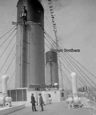 1910 RMS Olympic Sister Ship Titanic Cunard Upper Deck Glass Camera Negative #1