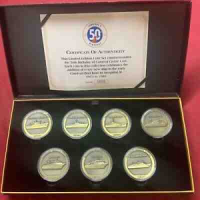 Carnival Cruise Limited Ed Coin Set 1972-1989 50th Anniversary Vintage Ships