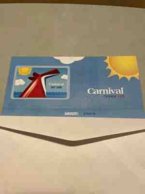 Carnival cruise giftcards combined $2556.45 value