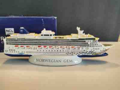Norwegian GEM 10" Model Cruise Ship NCL, Resin, with Box. RARE, Hard to find.