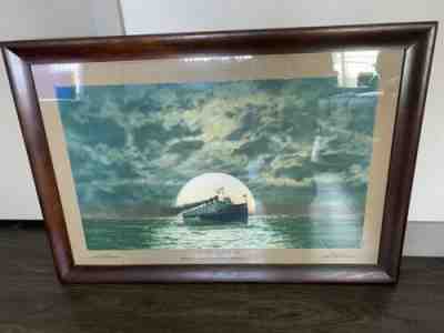 DETROIT AND CLEVELAND NAVIGATION CO ANTIQUE ORIGINAL STEAMER CRUISE SHIP POSTER