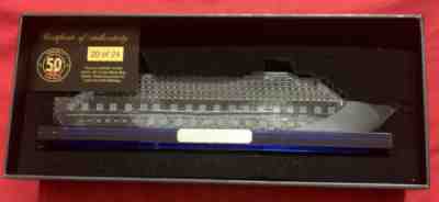Carnival Cruise Radiance 3D Ship Crystal Glass Model Limited Edition 50th 20/24