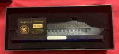 Carnival Cruise Radiance 3D Ship Crystal Glass Model Limited Edition 50th 09/24