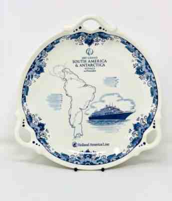 PRINSENDAM Large Delft Blue Souvenir Bowl in Box from 2007 South America Cruise
