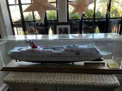 RARE Carnival Fantasy Cruise Ship Model, Detailed REPLICA, WITH DISPLAY CASE