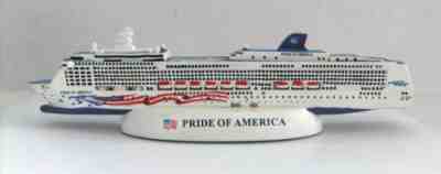 NCL NORWEIGIAN CRUISE LINE PRIDE OF AMERICA HEAVY SHIP MODEL FIGURINE BOAT