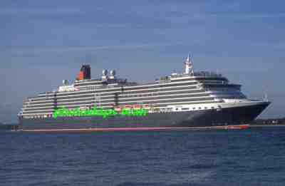 1 slide of British-flag Cunard Line 2007-built cruise ship QUEEN VICTORIA