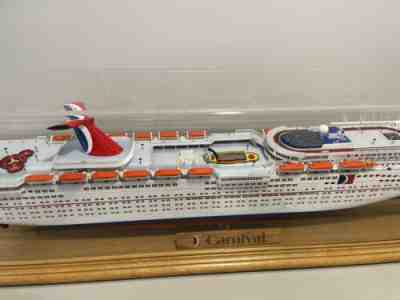 Carnival Fantasy Cruise Ship Model, REPLICA, WITH DISPLAY CASE, Very Rare