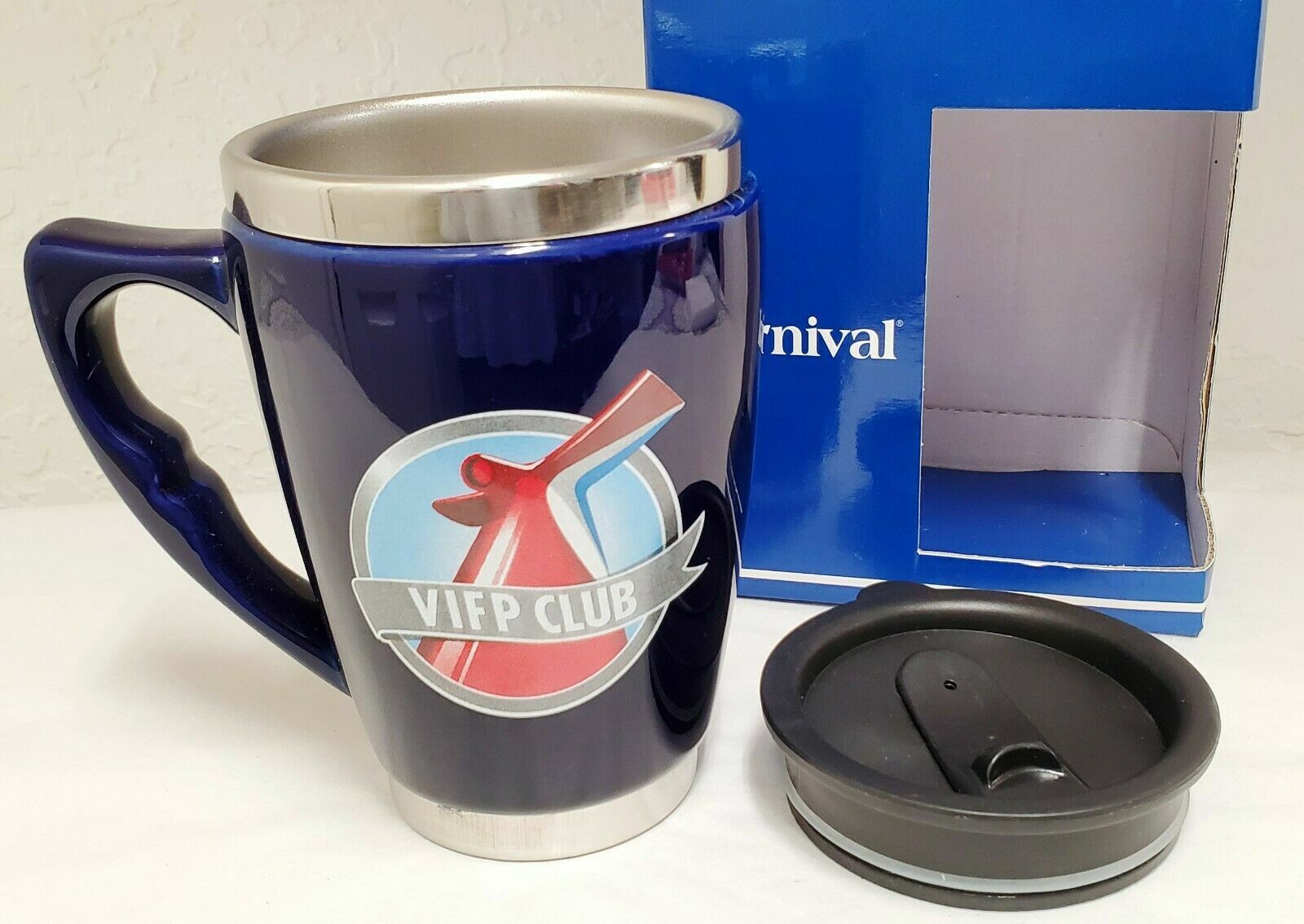 Carnival Cruise Lines Insulated Coffee Tea Mug VIFP Platinum Diamond Members