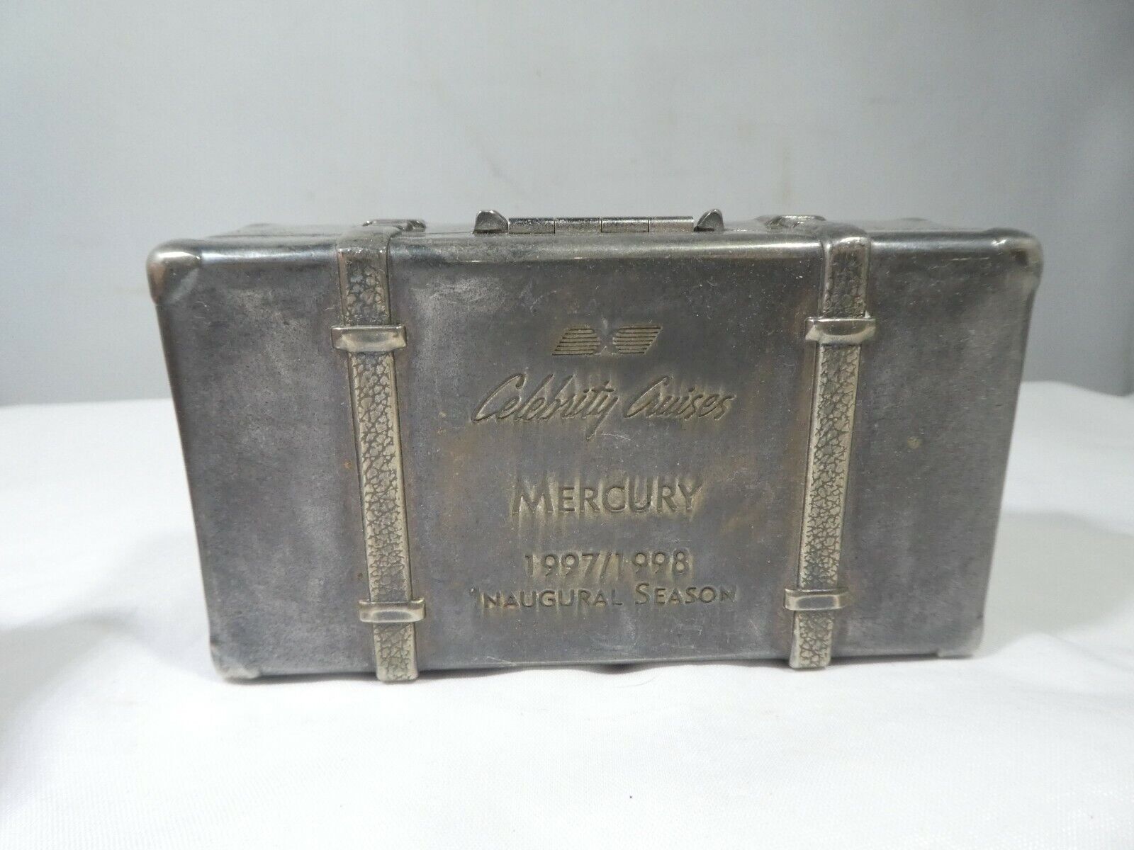 VINTAGE CELEBRITY CRUISES  INAUGURAL SEASON JEWELRY BOX TRAVEL TRUNK 1997/ 1998