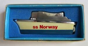 SS Norway Norwegian Cruise Line Sankei Butane Lighter - blue - original box