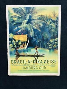 HAMBURG SUDAMERIKA America BRAZIL AFRICA CRUISE Art Deco STEAMSHIP BOOK, 1936