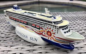 RARE Vtg NCL Sun 10" NORWEGIAN SUN Norwegian Cruise Line Resin Ship Model HTF