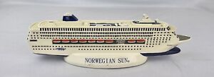 RARE VINTAGE NCL Sun 10.5" NORWEGIAN SUN Norwegian Cruise Line Resin Ship Model