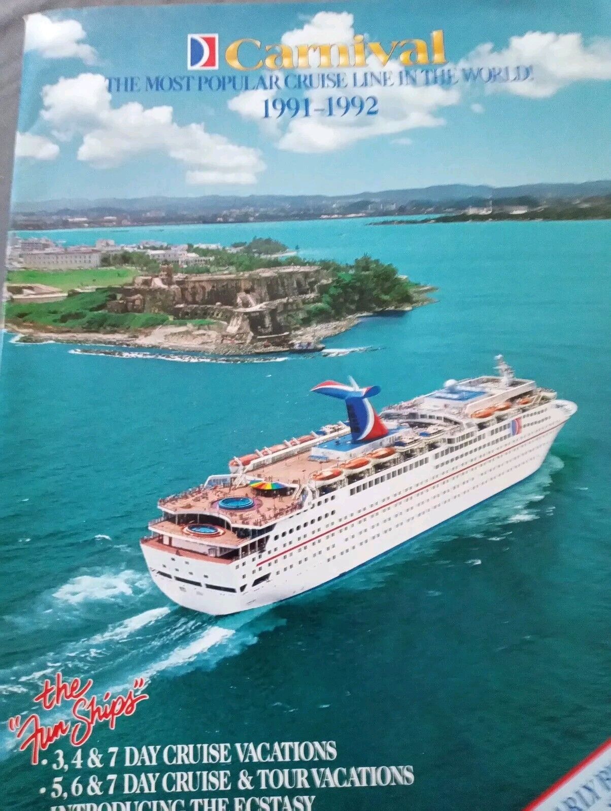 Carnival Cruise Line 1991/1992 Fleet Brochure