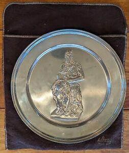 New ListingThe Danbury Mint Moses by Michelangelo Sterling Silver Plate With Case