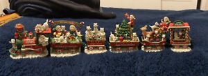The WESTIE CHRISTMAS EXPRESS TRAINS (6) SET. Pristine, Vintage Danbury Mint.