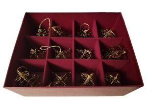 Danbury Mint Gold Christmas Ornament Collection 1982 Set of 12 IN BOX