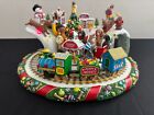 DANBURY MINT DACHSHUND CHRISTMAST WONDERLAND DISPLAY W/ LIGHTS & MOVING TRAIN