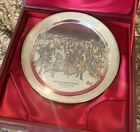 1973 Danbury Mint Central Park Winter Skating Pond Silver Collectors Plate