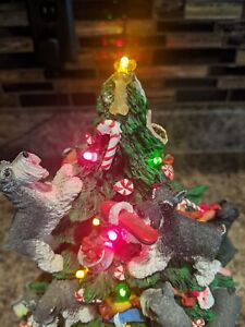 Danbury Mint - Miniature Schnauzer Dog Lighted Christmas Tree - Minor Defect