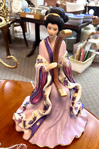 Danbury Mint Harp Princess Figurine Lena Liu 8" Pristine Condition