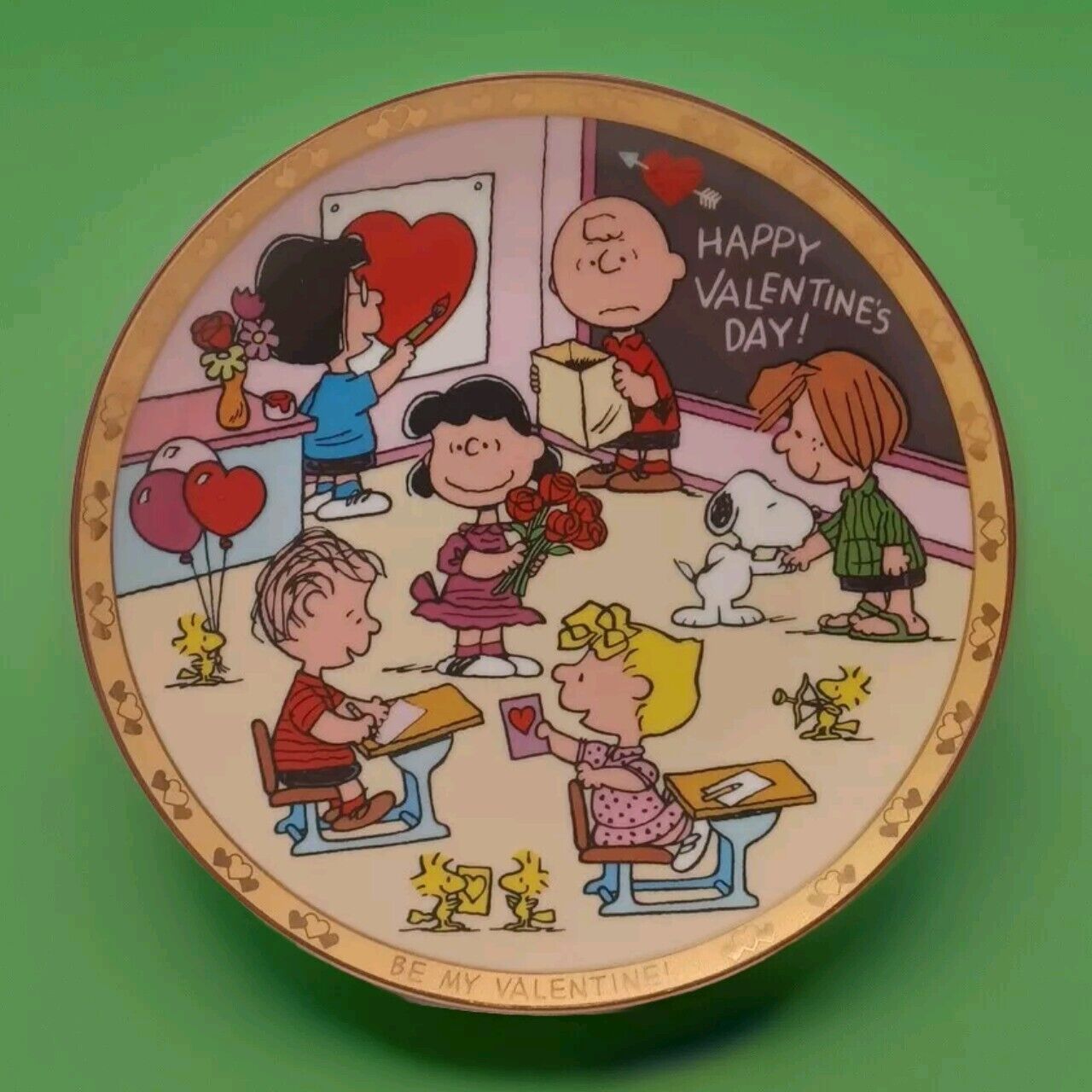 Peanuts Collector Plate "Be My Valentine" # P5494 SNOOPY ~ VINTAGE~ RARE