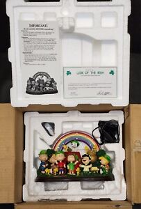 DANBURY MINT ST PATRICK DAY PEANUTS SNOOPY LIGHTED SCULPTURE LUCK OF THE IRISH