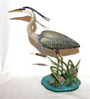 DANBURY MINT 'Surveying the Shallows' Jeff Rechin 9" Blue Heron Sculpture MINT