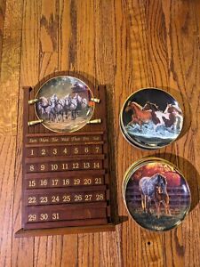 SET OF 12 DANBURY MINT HORSES FOR ALL SEASONS CALENDAR PLATES #'D CHRIS CUMMINGS
